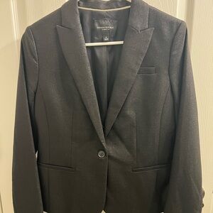 Banana Republic Black Blazer Tailored Fit Structured Shoulders